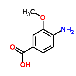 3-甲氧基-4-氨基苯甲酸结构式
