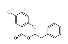 2-phenylethyl 2-hydroxy-5-methoxybenzoate结构式