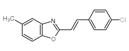(E)-2-(4-氯苯乙烯基)-5-甲基苯并噁唑结构式