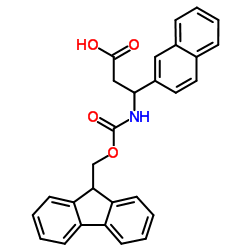 Fmoc-(R,S)-3-氨基-3-(2-萘基)丙酸结构式