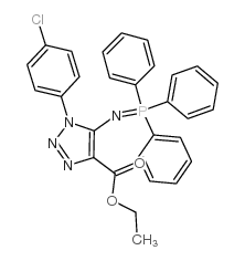 1-(4-Chlorophenyl)-5-[(triphenylphosphoranylidene)amino]-1H-1,2,3-triazole-4-carboxylic acid ethyl ester Structure