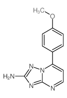 7-(4-甲氧基苯基)[1,2,4]三唑并[1,5-a]-嘧啶-2-胺结构式