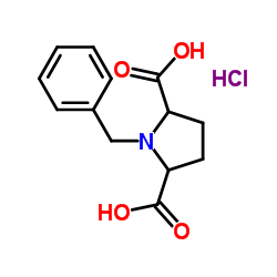 2,5-Pyrrolidinedicarboxylic acid, 1-(phenylmethyl)-, hydrochloride (9CI) structure
