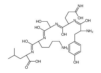 (2S)-2-[[(2S)-6-amino-2-[[(2S)-2-[[(2S)-5-amino-2-[[(2S)-2-amino-3-(4-hydroxyphenyl)propanoyl]amino]-5-oxopentanoyl]amino]-3-hydroxypropanoyl]amino]hexanoyl]amino]-4-methylpentanoic acid Structure