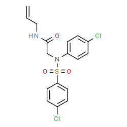 N-ALLYL-2-(4-CHLORO[(4-CHLOROPHENYL)SULFONYL]ANILINO)ACETAMIDE结构式