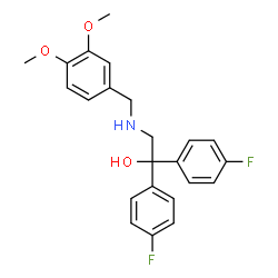 2-[(3,4-DIMETHOXYBENZYL)AMINO]-1,1-BIS(4-FLUOROPHENYL)-1-ETHANOL Structure