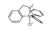 [2-(N,N-dimethylaminomethyl)phenyl]diphenyltin(IV) chloride Structure