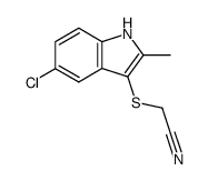 2-((5-chloro-2-methyl-1H-indol-3-yl)thio)acetonitrile Structure