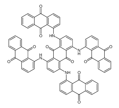 1,1',1'',1'''-[9,10-Dihydro-9,10-dioxoanthracene-1,4,5,8-tetryltetrakis(imino)]tetrakis(9,10-anthraquinone)结构式