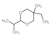5-ethyl-5-methyl-2-propan-2-yl-1,3-dioxane结构式