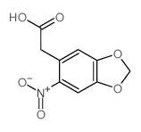 1,3-Benzodioxole-5-aceticacid, 6-nitro-结构式