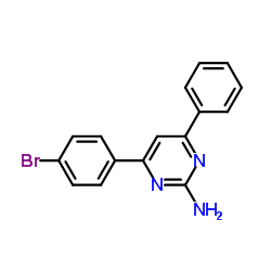 4-(4-溴苯基)-6苯基-2-氨基嘧啶结构式
