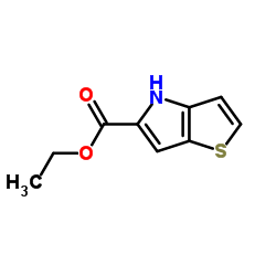 4H-噻吩[3,2-b]吡咯-5-羧酸乙酯结构式