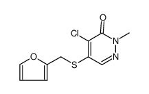 4-chloro-5-(furan-2-ylmethylsulfanyl)-2-methylpyridazin-3-one Structure