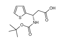 BOC-S-3-氨基-3-(2-噻吩基)丙酸结构式