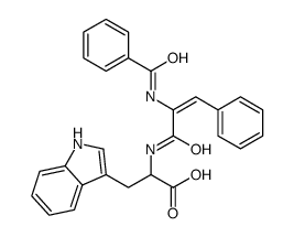 2-[[(Z)-2-benzamido-3-phenylprop-2-enoyl]amino]-3-(1H-indol-3-yl)propanoic acid Structure