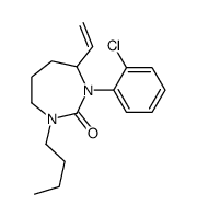1-butyl-3-(2-chlorophenyl)-4-ethenyl-1,3-diazepan-2-one结构式