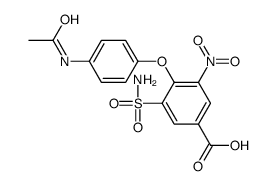 4-(4-acetamidophenoxy)-3-nitro-5-sulfamoylbenzoic acid Structure