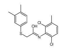 N-(2,6-DICHLORO-3-METHYL-PHENYL)-2-(3,4-DIMETHYLPHENYL)SULFANYL-ACETAMIDE结构式
