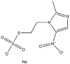 Thiosulfuric acid S-[2-(2-methyl-5-nitro-1H-imidazol-1-yl)ethyl]O-sodium salt结构式