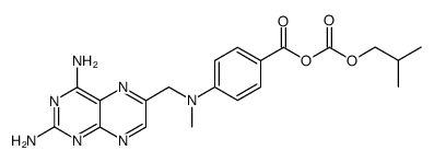 4-[(2,4-diamino-pteridin-6-ylmethyl)-methyl-amino]-benzoic O-isobutyl-carbonic anhydride结构式