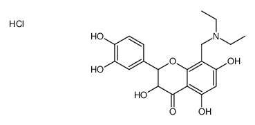 [2-(3,4-dihydroxyphenyl)-3,5,7-trihydroxy-4-oxo-2,3-dihydrochromen-8-yl]methyl-diethylazanium,chloride Structure