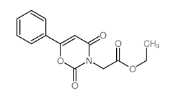 ethyl 2-(2,4-dioxo-6-phenyl-1,3-oxazin-3-yl)acetate结构式