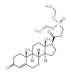 (8S,9S,10R,13R,14S,17S)-17-(3-diethoxyphosphorylpropanoyl)-10,13-dimethyl-1,2,6,7,8,9,11,12,14,15,16,17-dodecahydrocyclopenta[a]phenanthren-3-one Structure