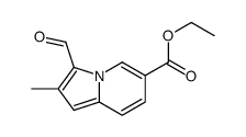 ethyl 3-formyl-2-methylindolizine-6-carboxylate结构式