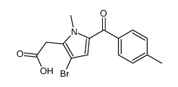 2-[3-bromo-1-methyl-5-(4-methylbenzoyl)pyrrol-2-yl]acetic acid Structure