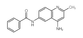 N-(4-amino-2-methyl-quinolin-6-yl)benzamide结构式