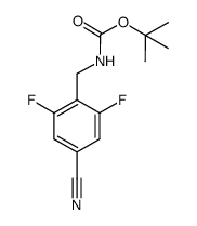 3,5-difluoro-4-tert-butoxycarbonylaminomethylbenzonitrile Structure