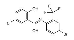 N-[4-bromo-2-(trifluoromethyl)phenyl]-5-chloro-2-hydroxybenzamide Structure