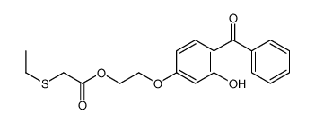 2-(4-benzoyl-3-hydroxyphenoxy)ethyl 2-ethylsulfanylacetate Structure