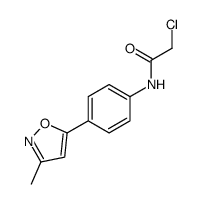 2-chloro-N-[4-(3-methyl-1,2-oxazol-5-yl)phenyl]acetamide Structure