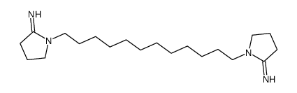 1-[12-(2-iminopyrrolidin-1-yl)dodecyl]pyrrolidin-2-imine Structure