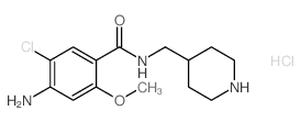 4-氨基-5-氯-2-甲氧基-N-(4-甲基哌啶)苯甲酰胺结构式