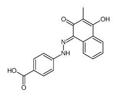 4-[2-(4-hydroxy-3-methyl-2-oxonaphthalen-1-ylidene)hydrazinyl]benzoic acid结构式