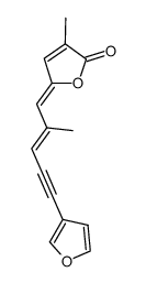 (5Z)-5-[(E)-2-Methyl-5-(3-furyl)-2-pentene-4-ynylidene]-3-methyl-2(5H)-furanone结构式