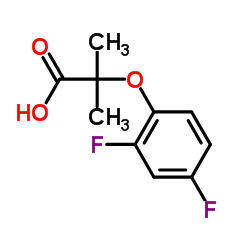 2-(2,4-二氟苯氧基)-2-甲基丙酸结构式
