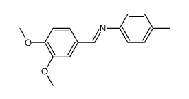 1,2-dimethoxy-4-[[(4-methylphenyl)imino]methyl]benzene结构式
