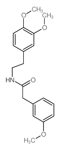 N-(2-(3,4-二甲氧基苯基)乙基)-2-(3-甲氧基苯基)乙酰胺结构式