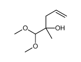 1,1-dimethoxy-2-methylpent-4-en-2-ol Structure