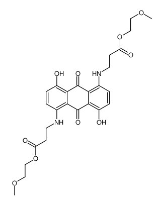 bis(2-methoxyethyl) N,N'-(9,10-dihydro-4,8-dihydroxy-9,10-dioxo-1,5-anthracenediyl)bis-beta-alaninate结构式