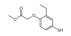 Acetic acid, (2-ethyl-4-mercaptophenoxy)-, methyl ester (9CI) Structure