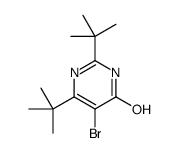5-bromo-2,6-ditert-butyl-1H-pyrimidin-4-one结构式
