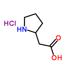 2-吡咯烷乙酸盐酸盐结构式