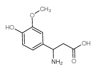 3-氨基-3-(3-甲氧基-4-羟基苯基)丙酸结构式