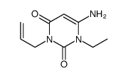 6-amino-1-ethyl-3-prop-2-enylpyrimidine-2,4-dione Structure
