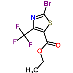 2-溴-4-三氟甲基噻唑-5-甲酸乙酯结构式